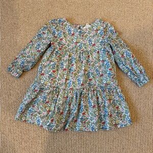Mini Boden Kids' Betsy Tiered Twirly Dress-Multi Meadow Floral, Size 4-5Y